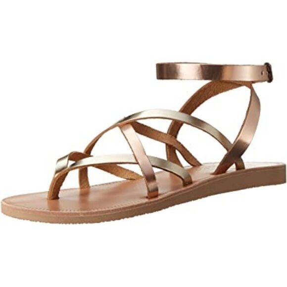 Joie A La Plage Oda Gold Rose Gold Strappy Leather - Picture 1 of 11